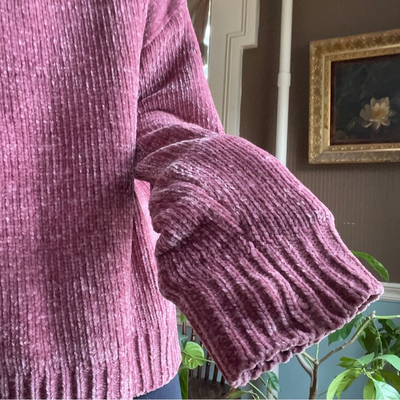 LIKE NEW Jones NY Mauve Pink Super Soft Knitted Comfy Long Sleeve Sweater Cozy - Picture 3 of 4